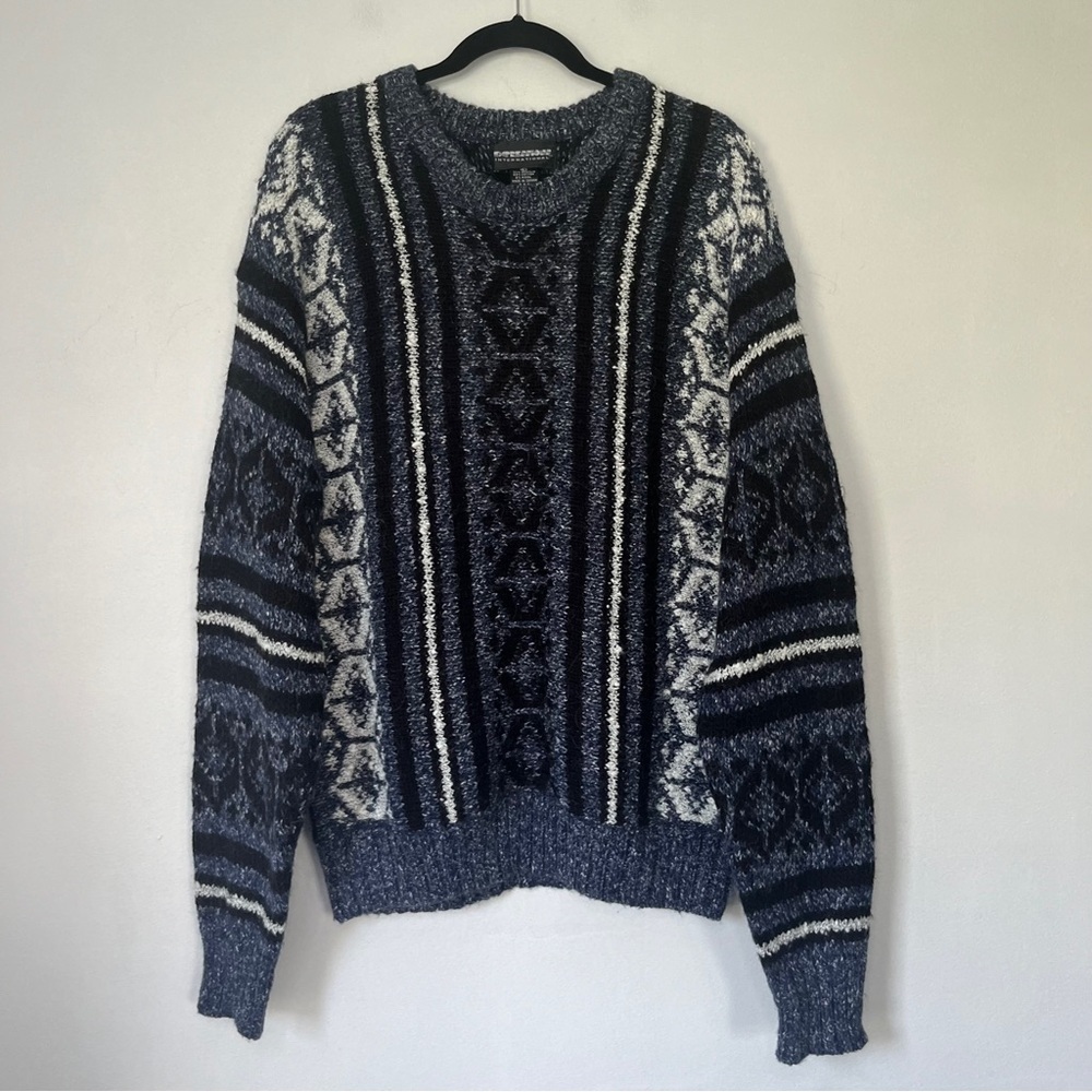 Expression Internationals Vintage Grandpa Sweater Size Large Cotton Wool Blend